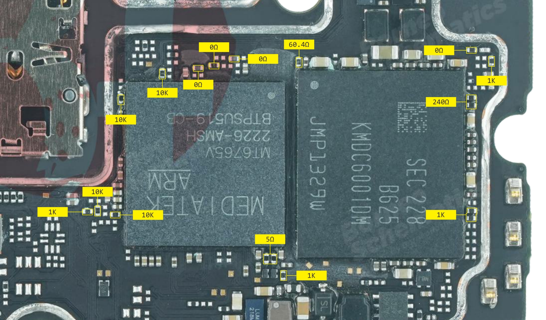 SAMSUNG SM-A045 RESISTANCE VALUE ON PAD.jpg