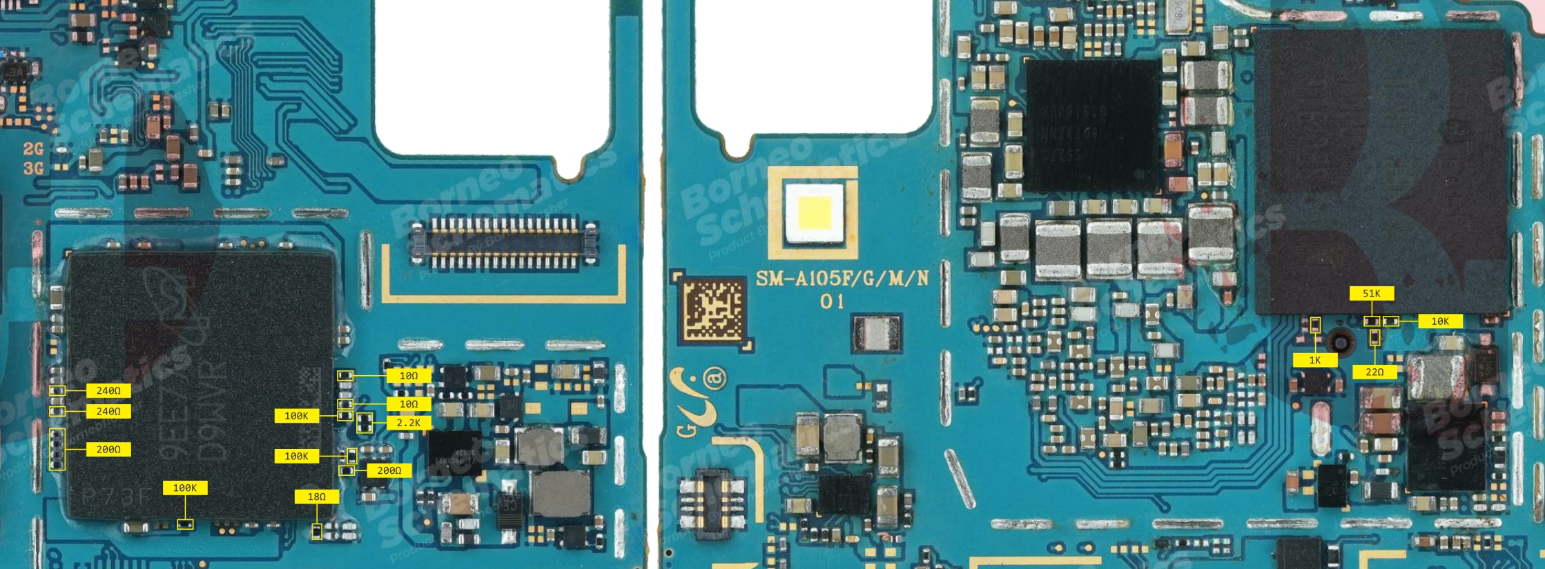 SAMSUNG SM-A105 RESISTANCE VALUE ON PAD.jpg