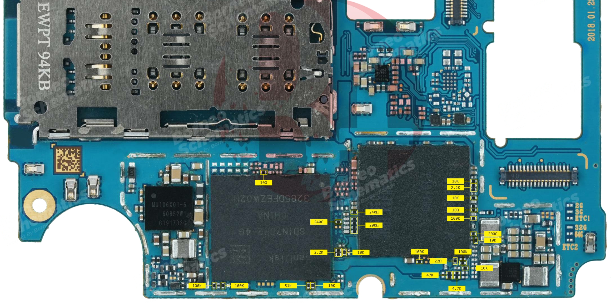 SAMSUNG SM-A205 RESISTANCE VALUE ON PAD.jpg