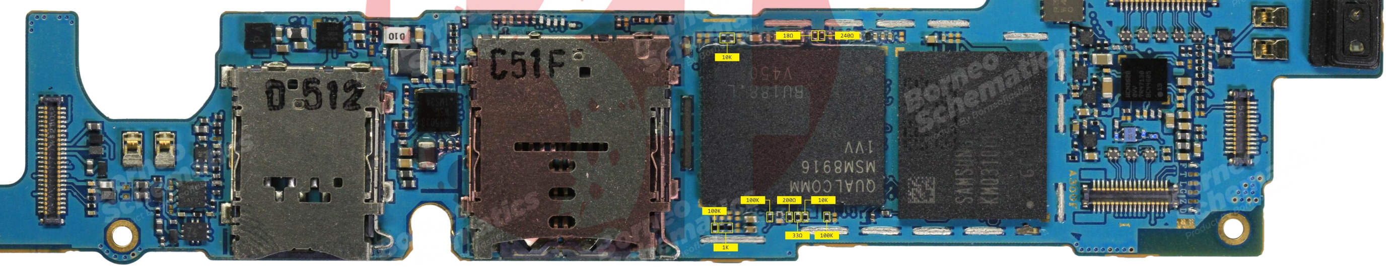 SAMSUNG SM-A300 RESISTANCE VALUE ON PAD.jpg