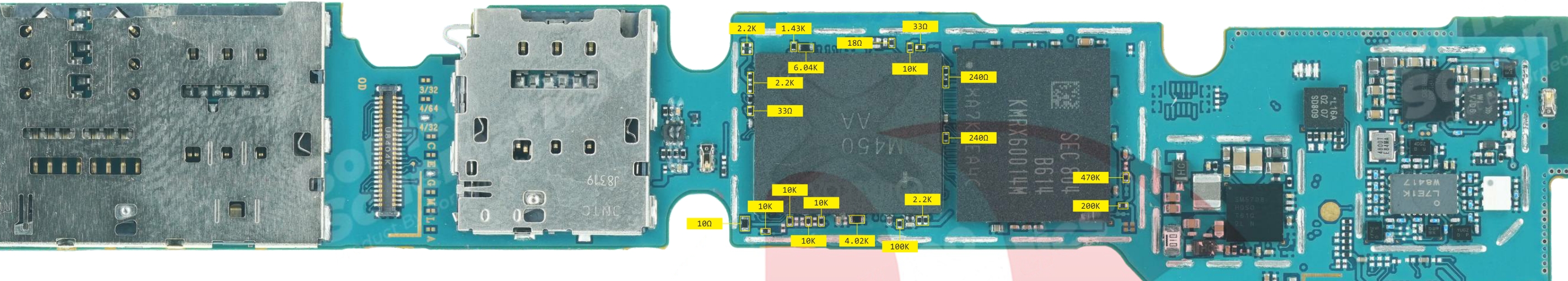 SAMSUNG SM-A605 RESISTANCE VALUE ON PAD.jpg