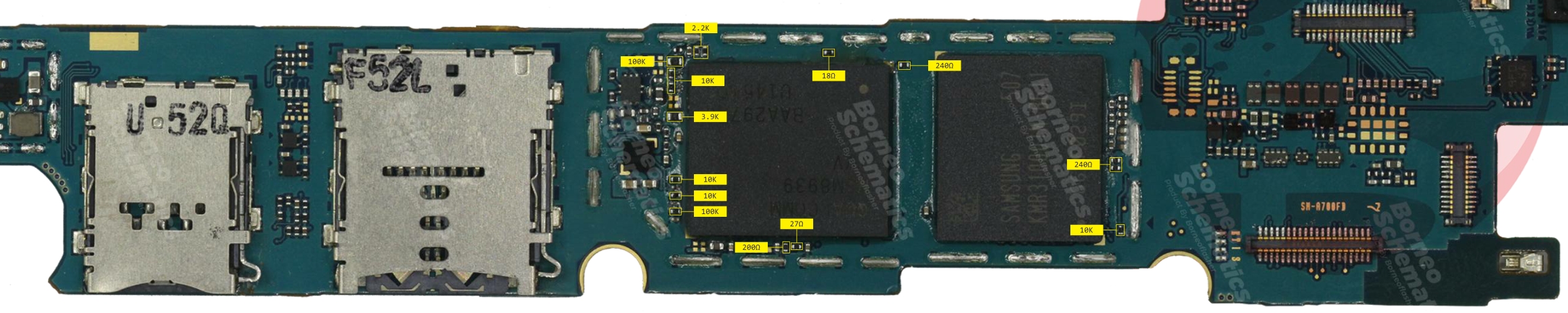 SAMSUNG SM-A700 RESISTANCE VALUE ON PAD.jpg